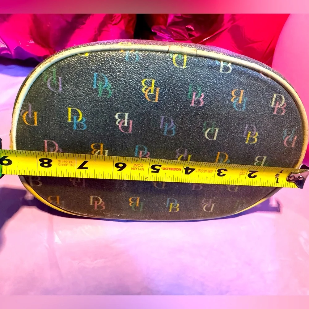 Dooney & Bourke Y2K vintage Monogram Small Hobo charcoal EUC callouts last 2 pic - Picture 7 of 14